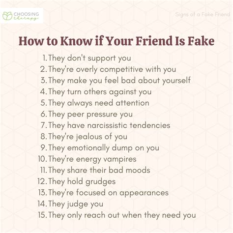 signs of false friends